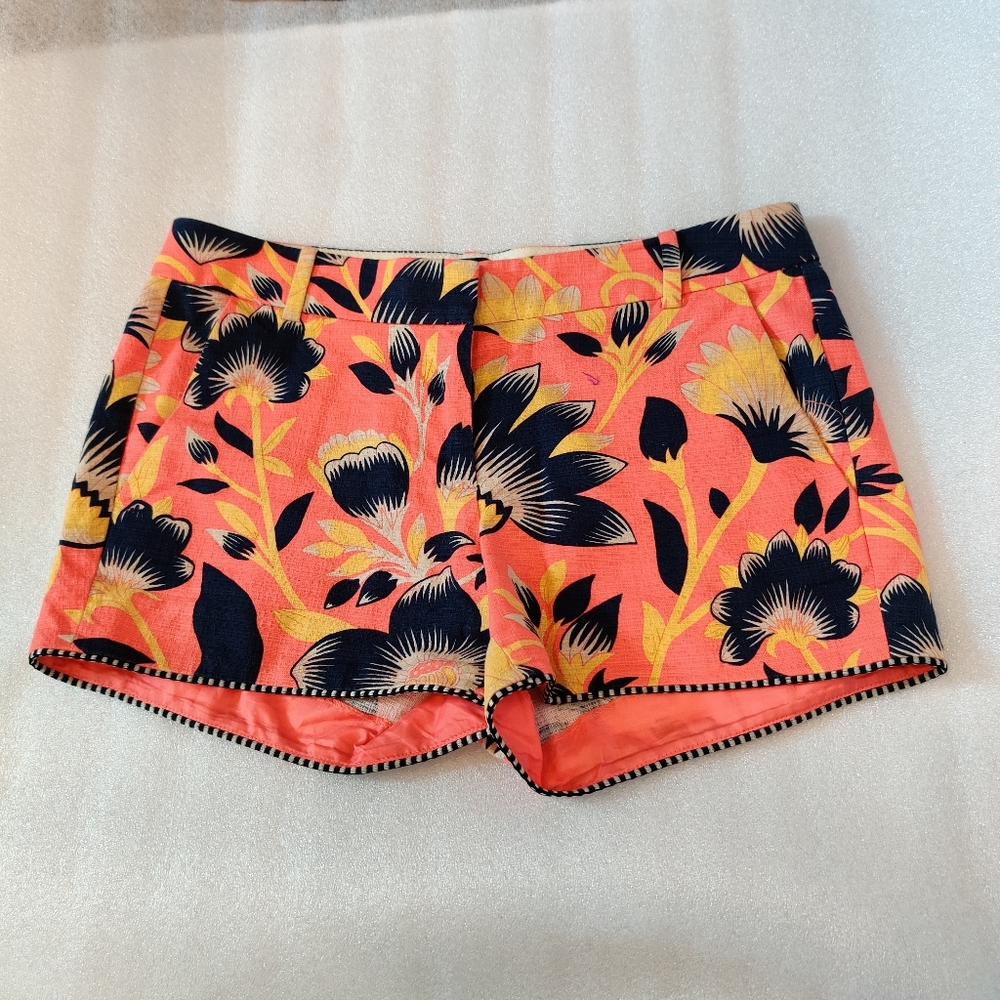 J. Crew Orange Floral Short